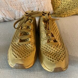 NOBULL Gold Knit Athletic Shoes